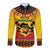 Kwanzaa Holiday Long Sleeve Button Shirt African Pattern - Wonder Print Shop