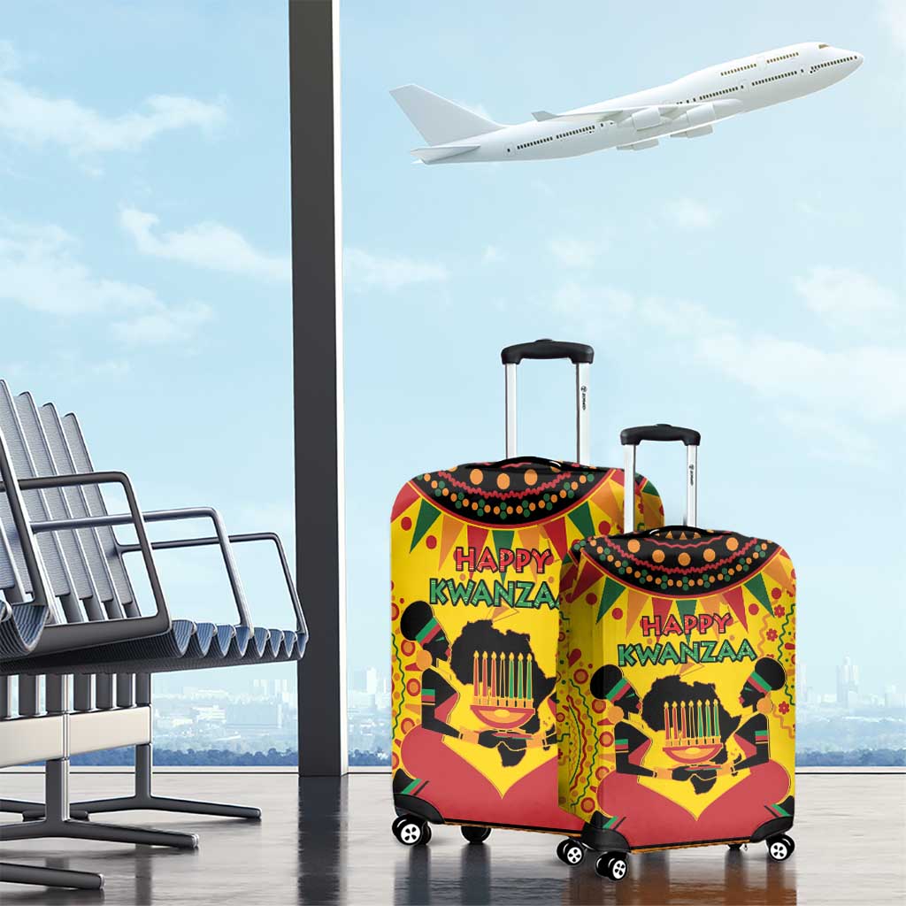 Kwanzaa Holiday Luggage Cover African Pattern - Wonder Print Shop