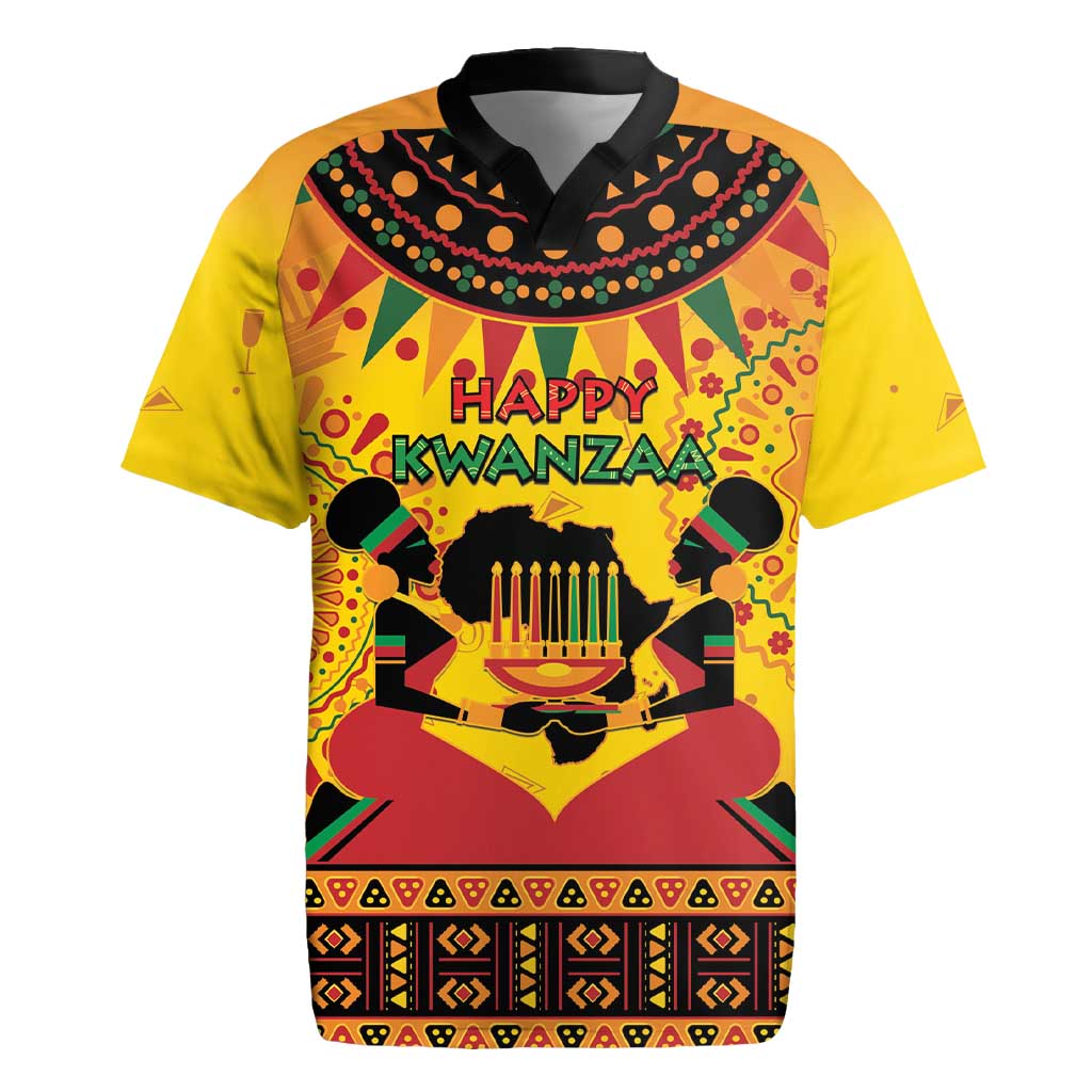 Kwanzaa Holiday Rugby Jersey African Pattern - Wonder Print Shop