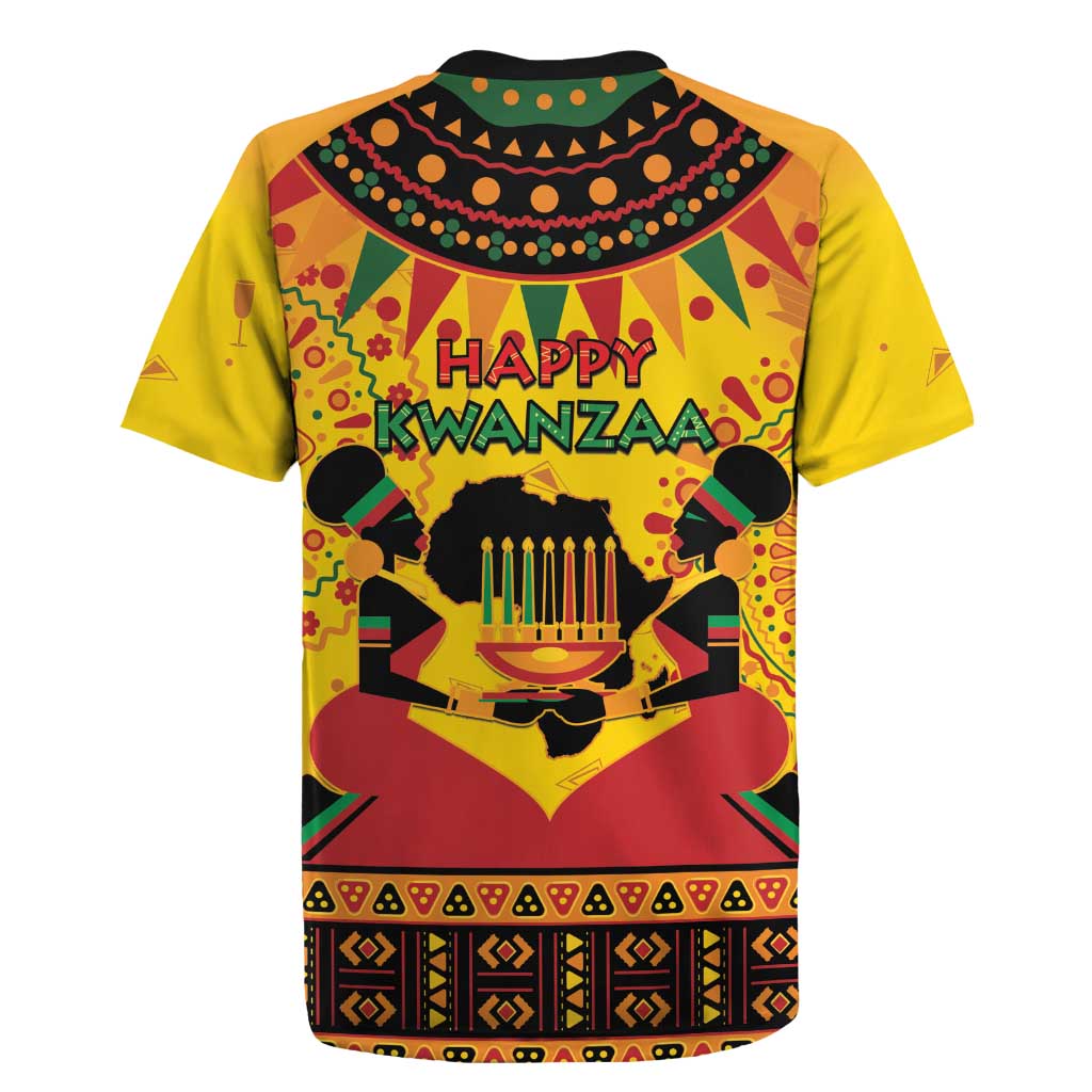 Kwanzaa Holiday Rugby Jersey African Pattern - Wonder Print Shop