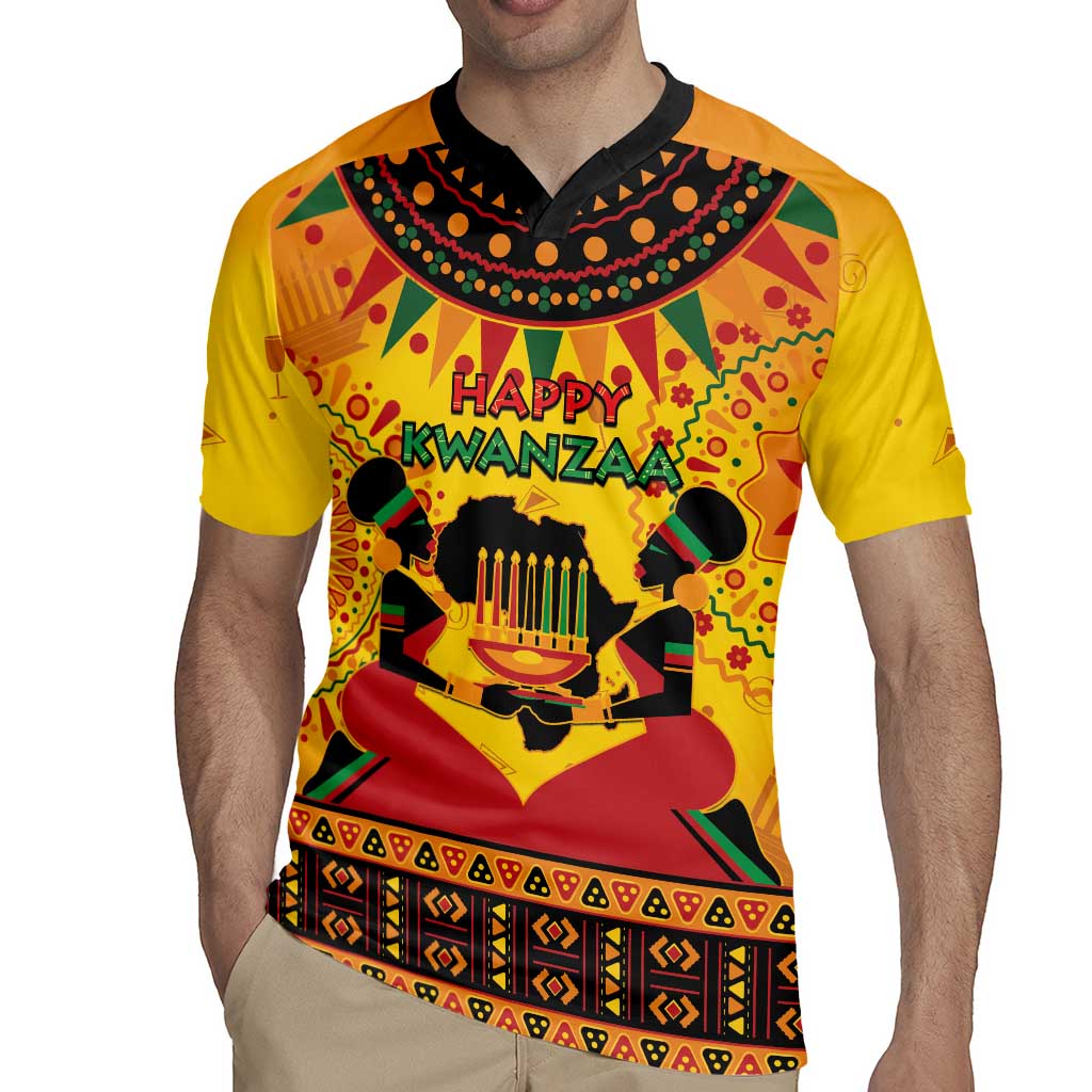 Kwanzaa Holiday Rugby Jersey African Pattern - Wonder Print Shop