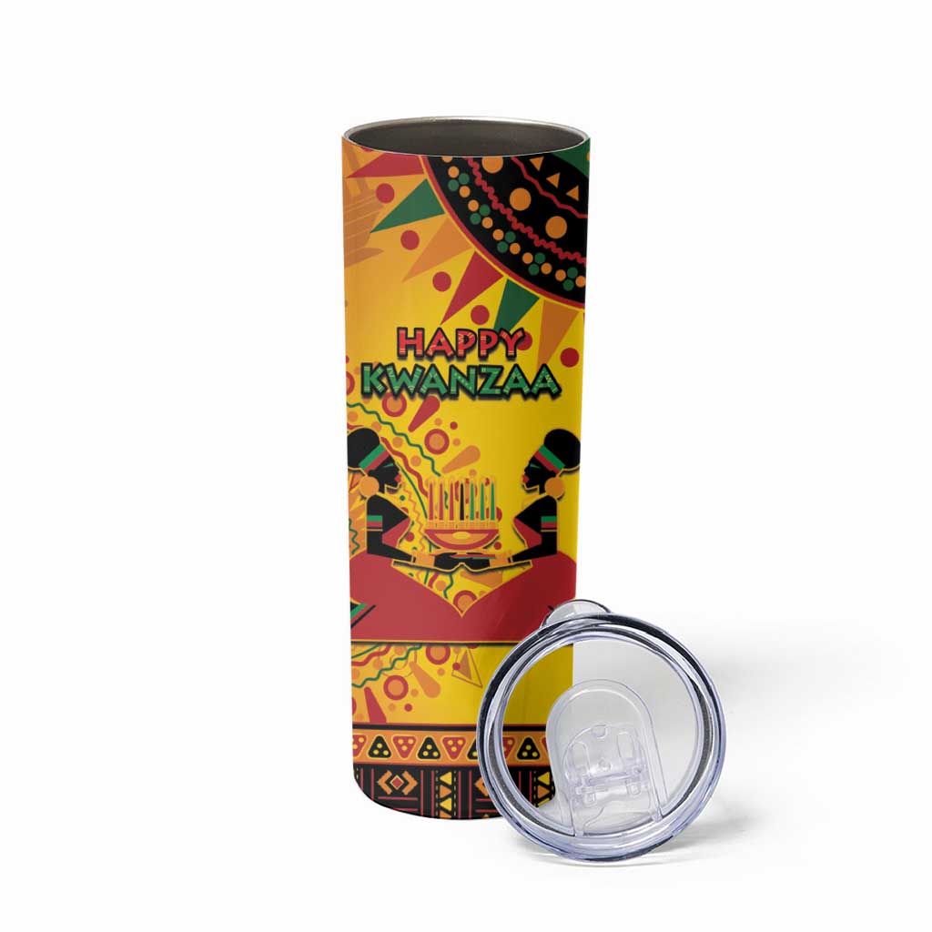 Kwanzaa Holiday Skinny Tumbler African Pattern - Wonder Print Shop
