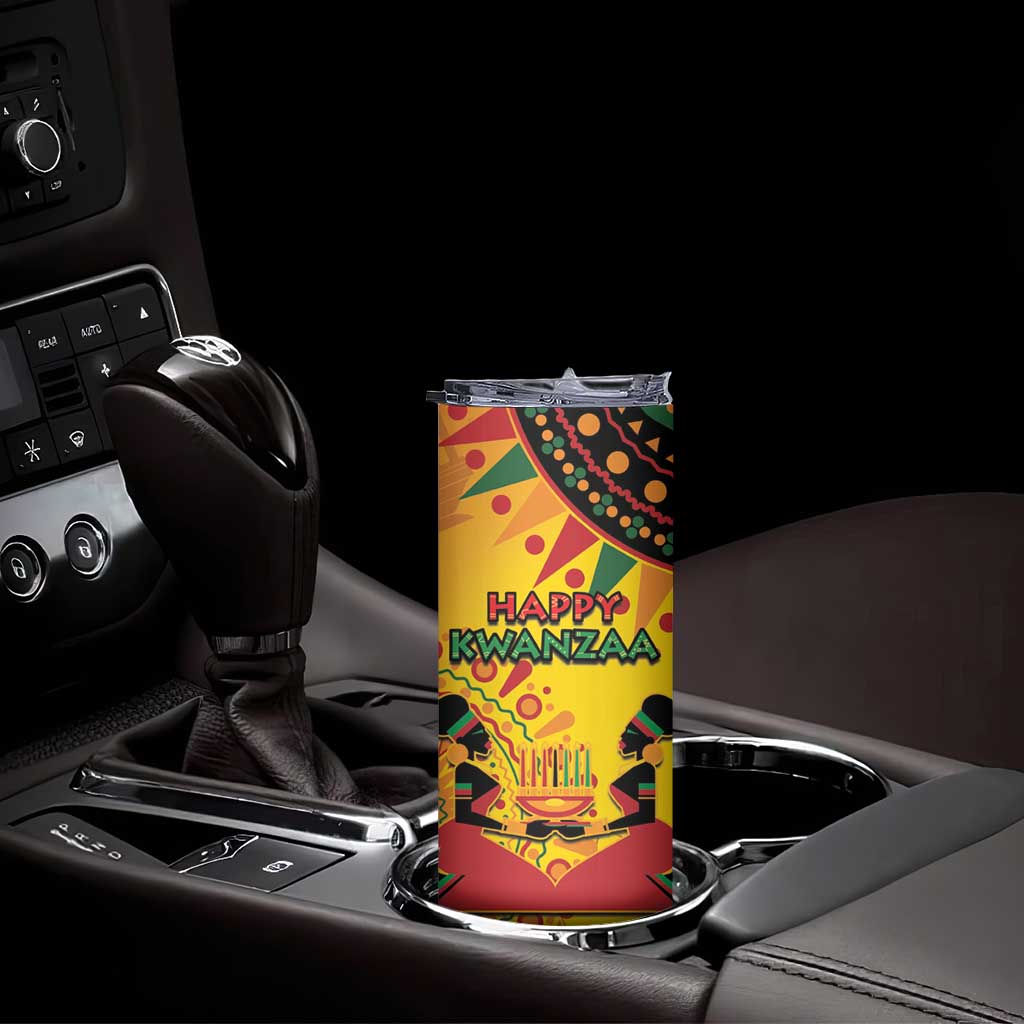 Kwanzaa Holiday Skinny Tumbler African Pattern - Wonder Print Shop