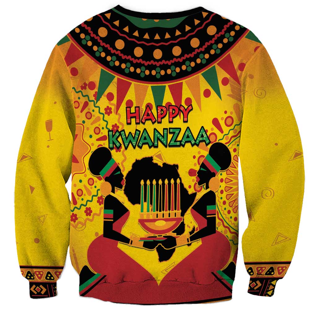 Kwanzaa Holiday Sweatshirt African Pattern - Wonder Print Shop
