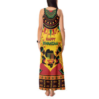 Kwanzaa Holiday Tank Maxi Dress African Pattern - Wonder Print Shop