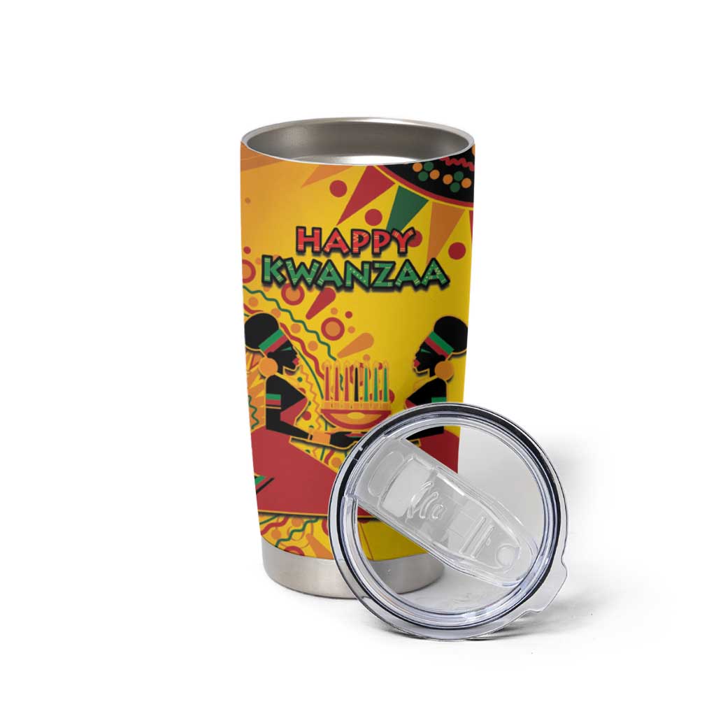 Kwanzaa Holiday Tumbler Cup African Pattern - Wonder Print Shop