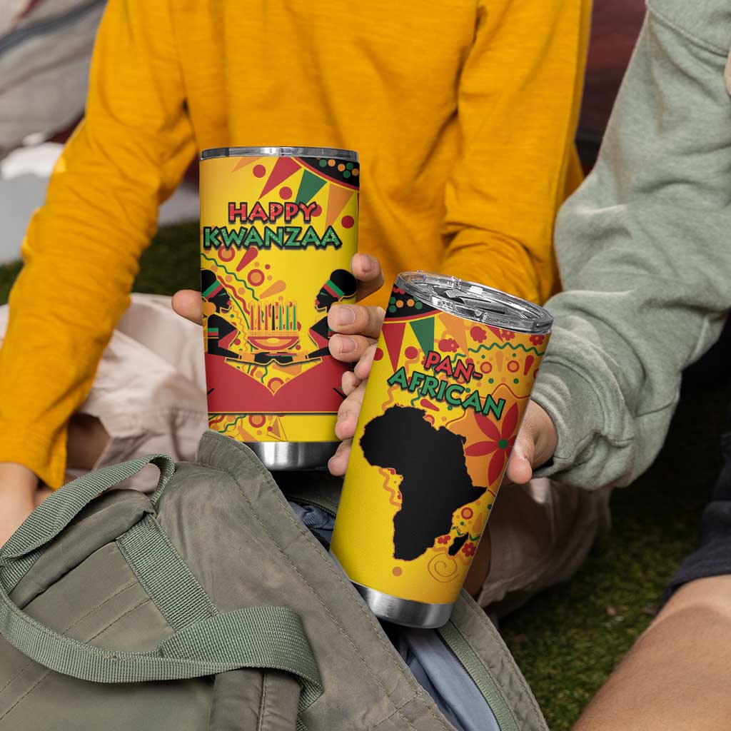 Kwanzaa Holiday Tumbler Cup African Pattern - Wonder Print Shop