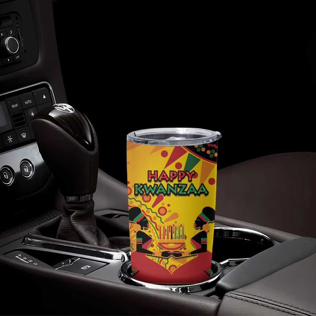 Kwanzaa Holiday Tumbler Cup African Pattern - Wonder Print Shop