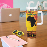 Kwanzaa Holiday Tumbler With Handle African Pattern - Wonder Print Shop