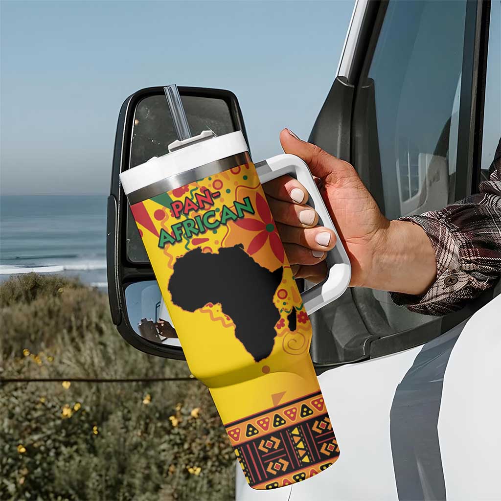 Kwanzaa Holiday Tumbler With Handle African Pattern - Wonder Print Shop