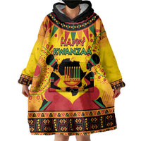 Kwanzaa Holiday Wearable Blanket Hoodie African Pattern - Wonder Print Shop
