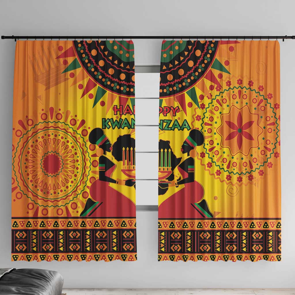Kwanzaa Holiday Window Curtain African Pattern - Wonder Print Shop