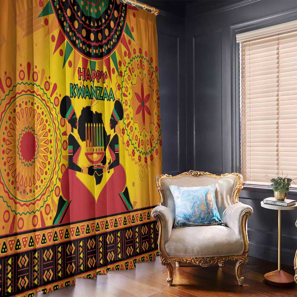 Kwanzaa Holiday Window Curtain African Pattern - Wonder Print Shop