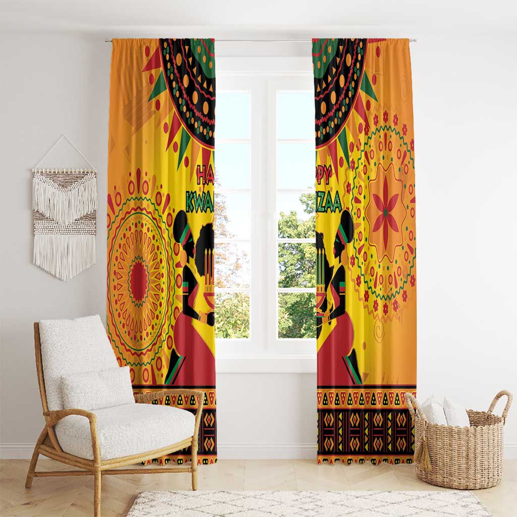 Kwanzaa Holiday Window Curtain African Pattern - Wonder Print Shop