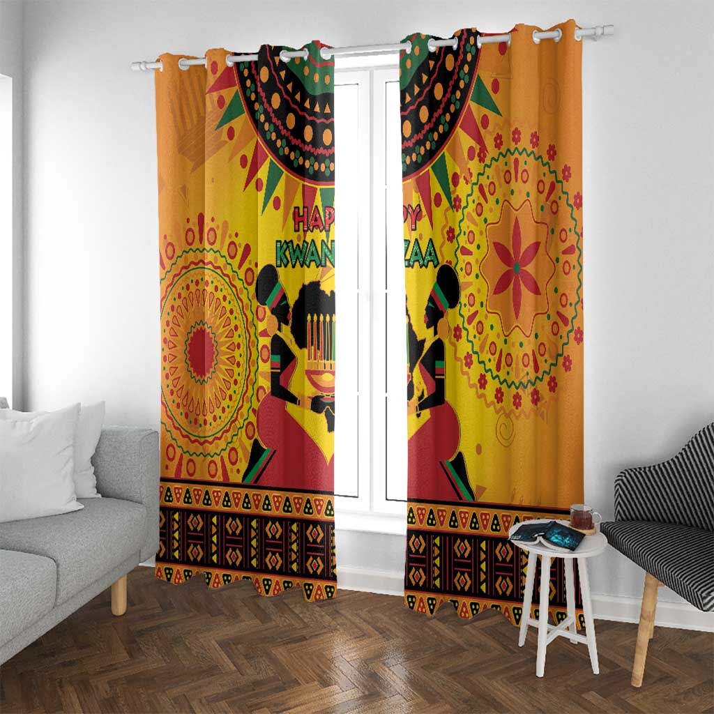 Kwanzaa Holiday Window Curtain African Pattern - Wonder Print Shop