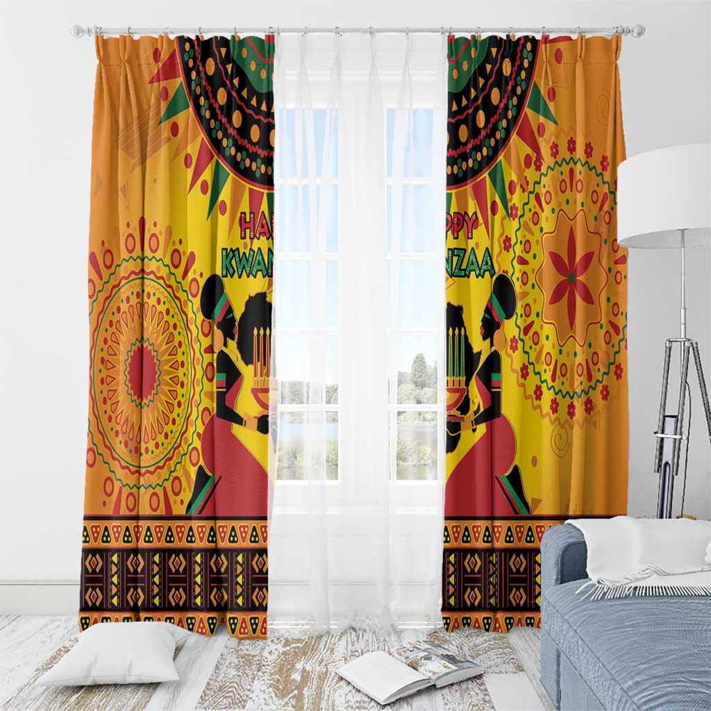 Kwanzaa Holiday Window Curtain African Pattern - Wonder Print Shop