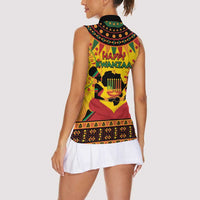 Kwanzaa Holiday Women Sleeveless Polo Shirt African Pattern - Wonder Print Shop