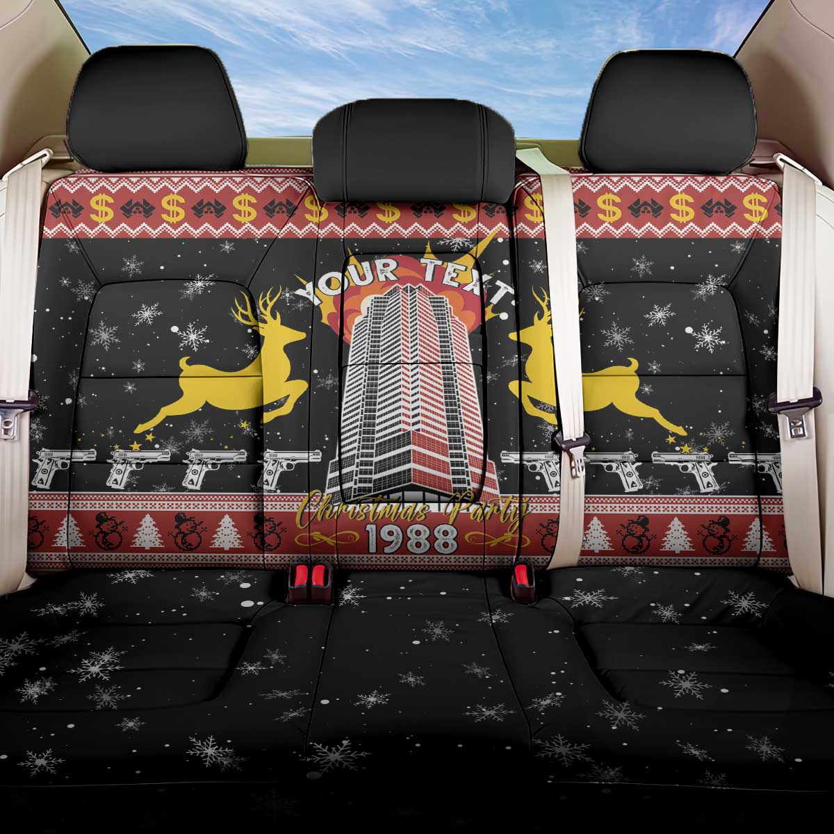 Personalized Nakatomi Plaza Back Car Seat Cover Christmas Party 1988 - Wonder Print Shop
