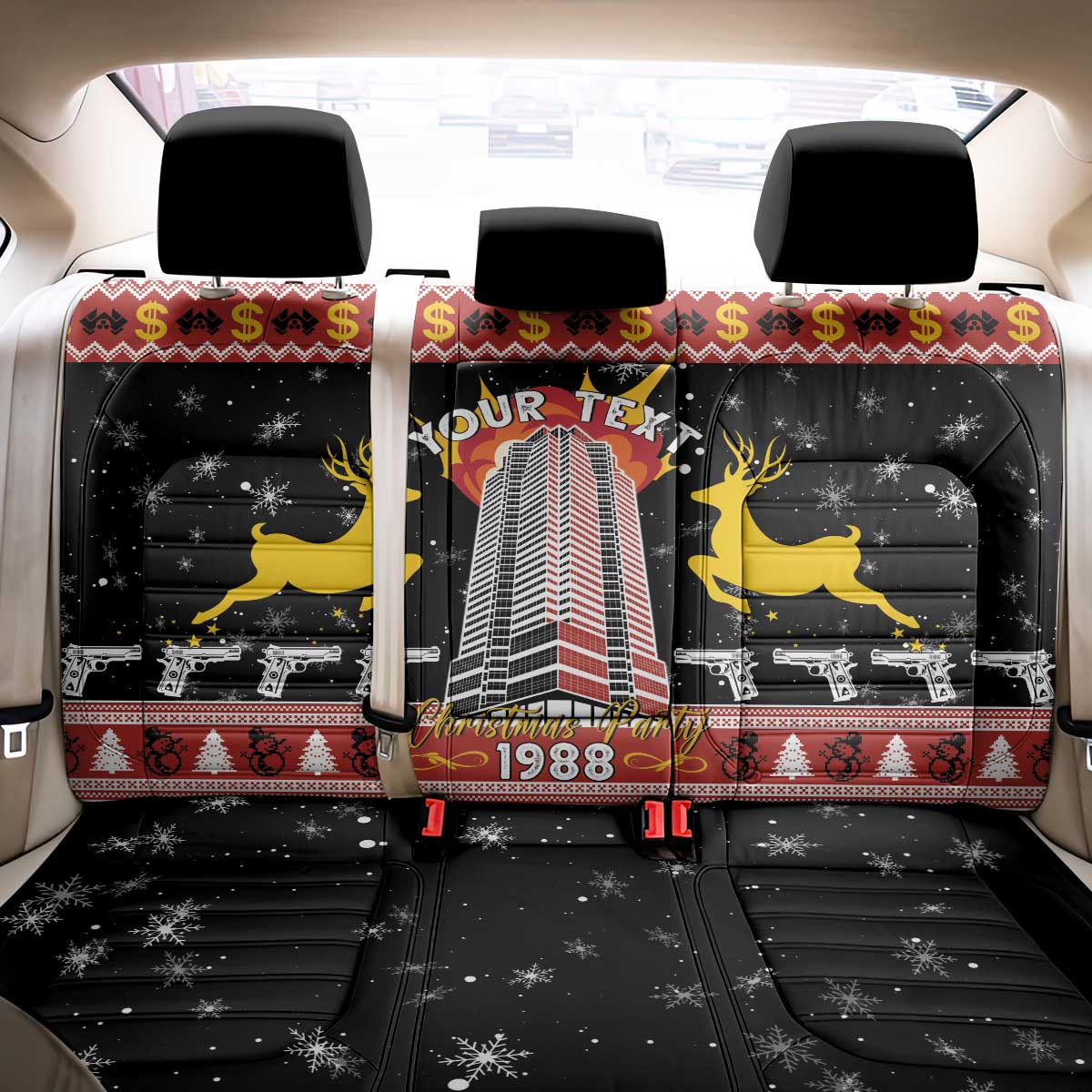 Personalized Nakatomi Plaza Back Car Seat Cover Christmas Party 1988 - Wonder Print Shop