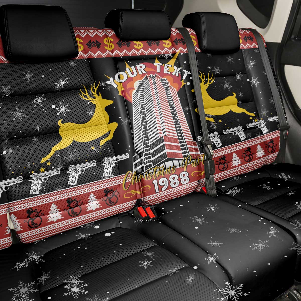 Personalized Nakatomi Plaza Back Car Seat Cover Christmas Party 1988 - Wonder Print Shop
