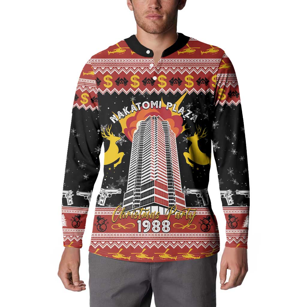 Personalized Nakatomi Plaza Button Sweatshirt Christmas Party 1988 - Wonder Print Shop