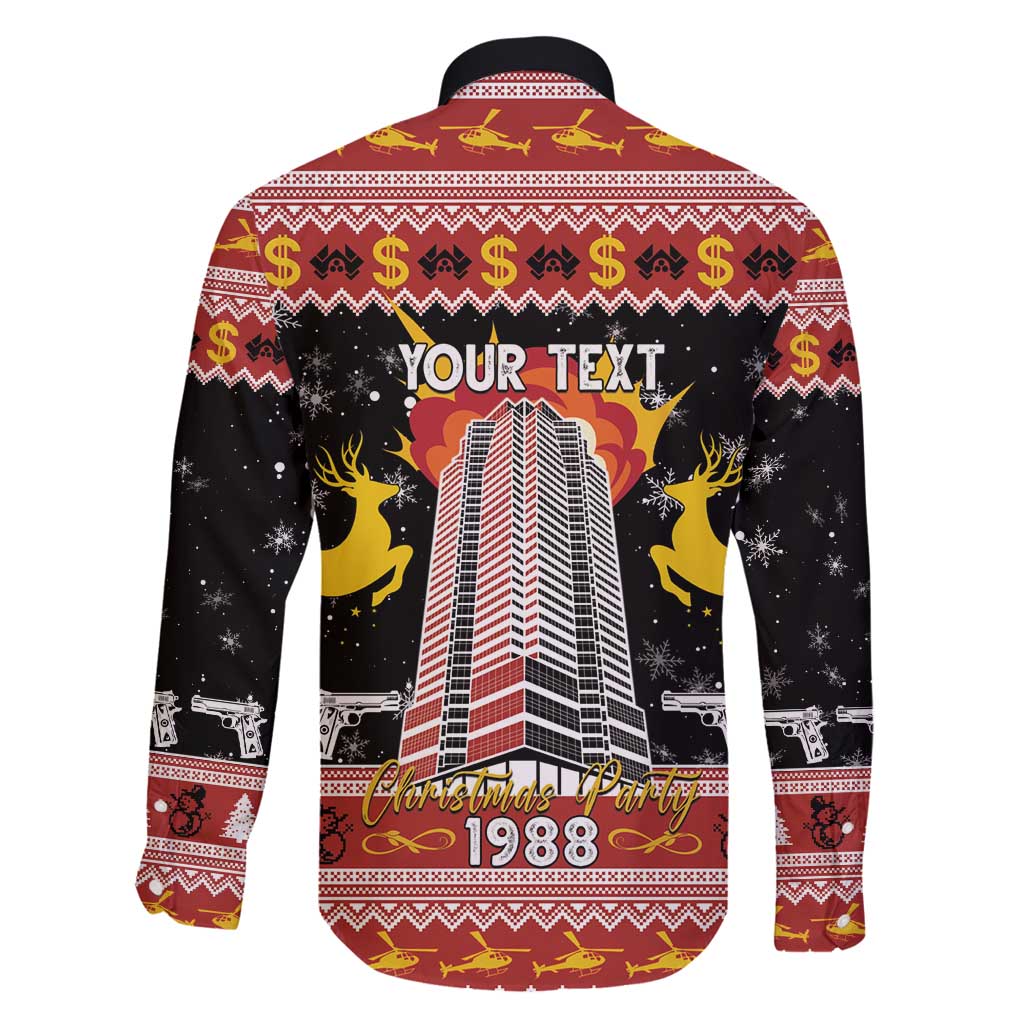 Personalized Nakatomi Plaza Family Matching Long Sleeve Bodycon Dress and Hawaiian Shirt Christmas Party 1988 - Wonder Print Shop