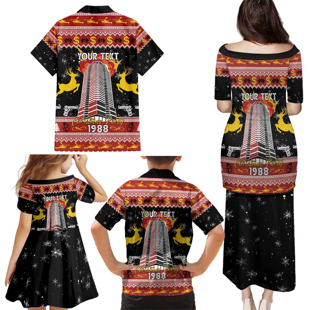 Personalized Nakatomi Plaza Family Matching Puletasi and Hawaiian Shirt Christmas Party 1988 - Wonder Print Shop