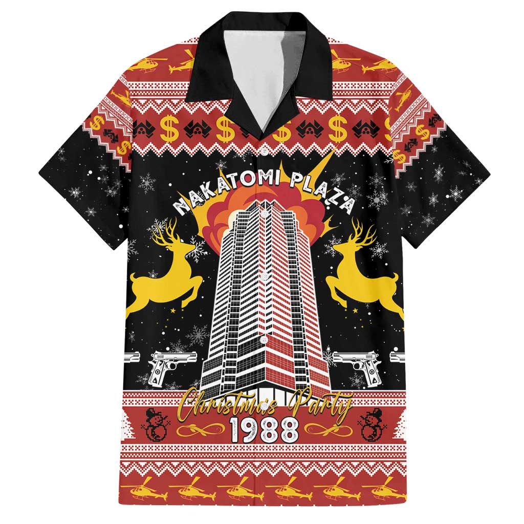 Personalized Nakatomi Plaza Family Matching Summer Maxi Dress and Hawaiian Shirt Christmas Party 1988 - Wonder Print Shop
