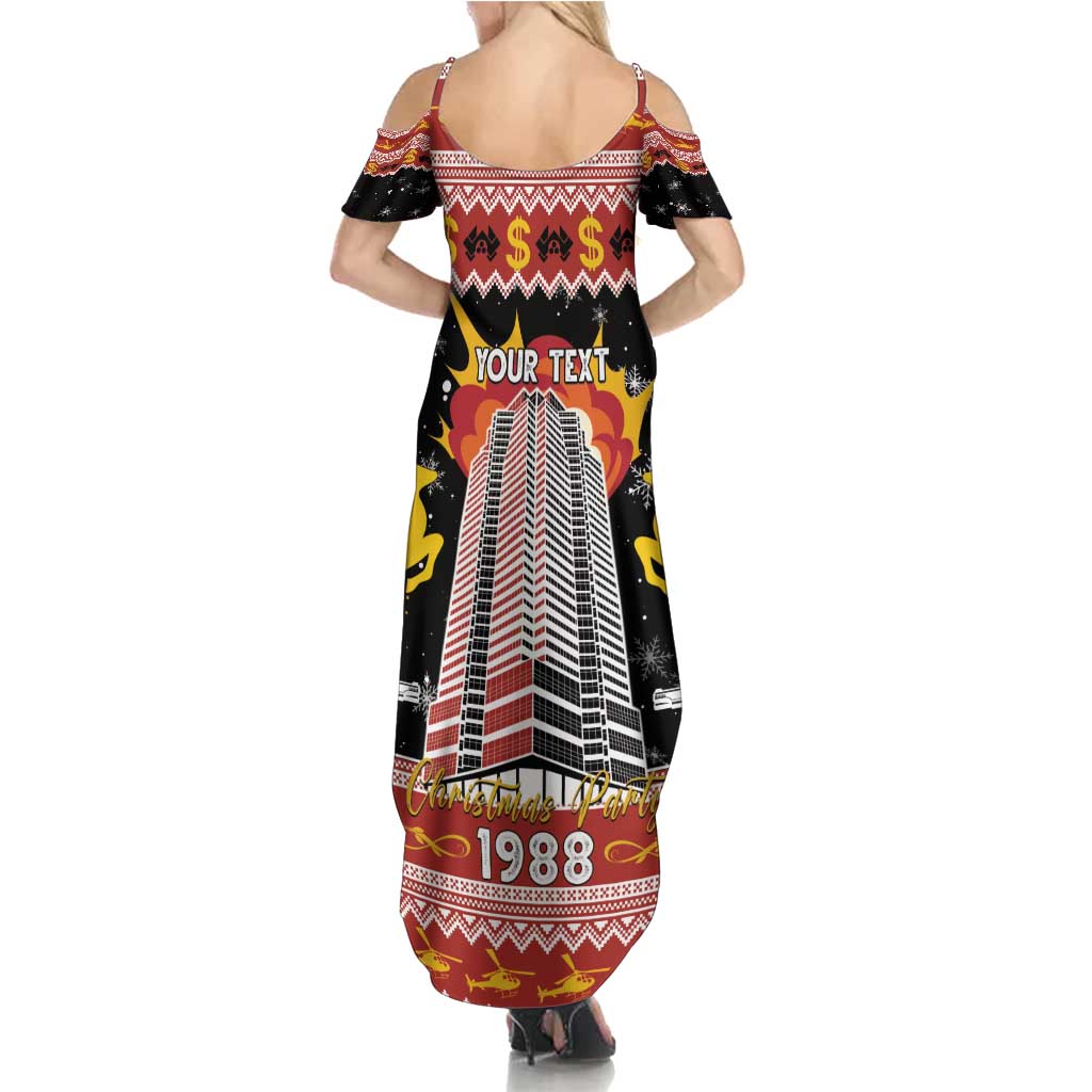 Personalized Nakatomi Plaza Family Matching Summer Maxi Dress and Hawaiian Shirt Christmas Party 1988 - Wonder Print Shop