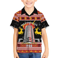 Personalized Nakatomi Plaza Family Matching Summer Maxi Dress and Hawaiian Shirt Christmas Party 1988 - Wonder Print Shop