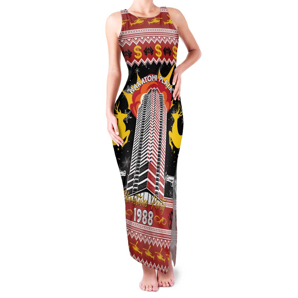 Personalized Nakatomi Plaza Family Matching Tank Maxi Dress and Hawaiian Shirt Christmas Party 1988 - Wonder Print Shop