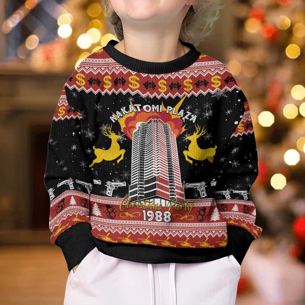 Personalised Nakatomi Plaza Kid Ugly Christmas Sweater Christmas Party 1988 - Wonder Print Shop