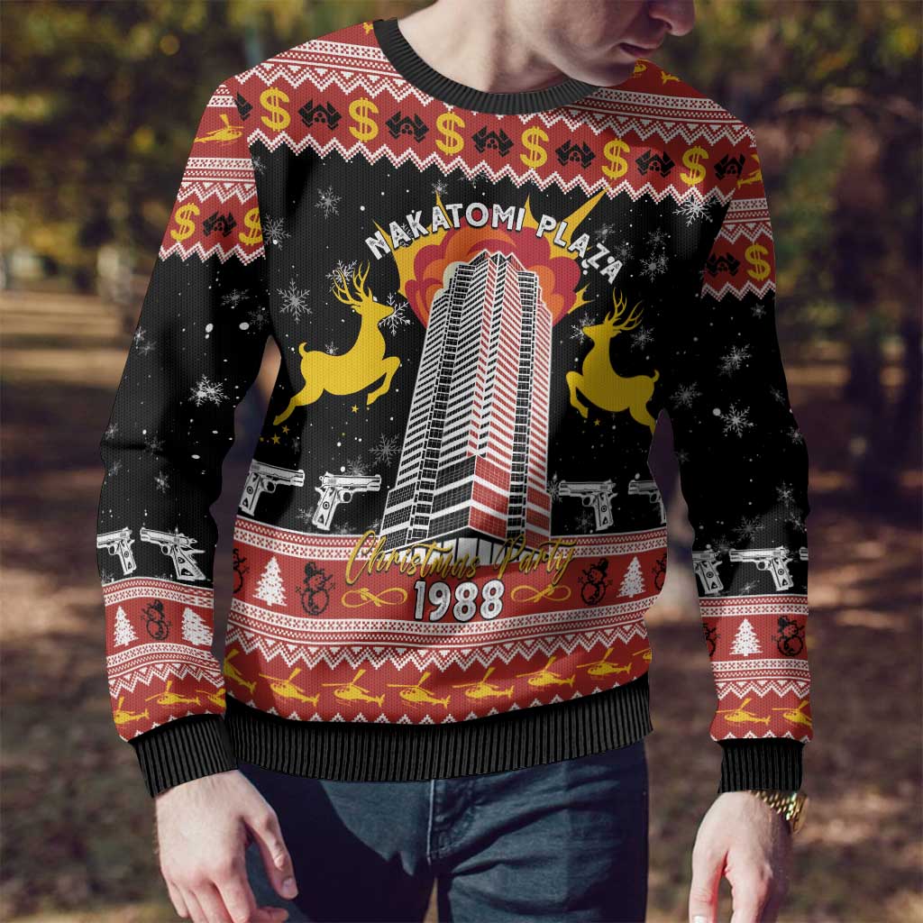 Personalised Nakatomi Plaza Ugly Christmas Sweater Christmas Party 1988 - Wonder Print Shop