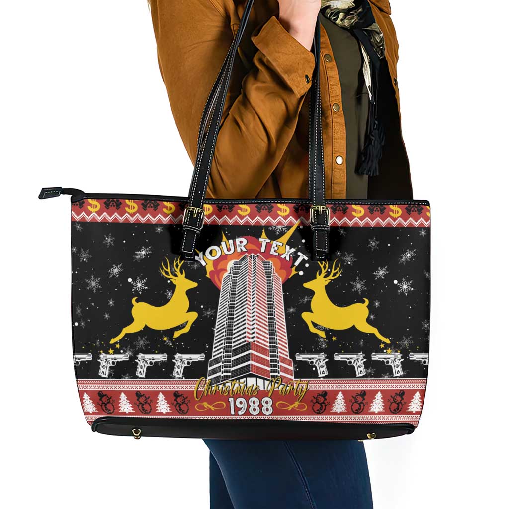 Personalized Nakatomi Plaza Leather Tote Bag Christmas Party 1988 - Wonder Print Shop