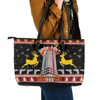 Personalized Nakatomi Plaza Leather Tote Bag Christmas Party 1988 - Wonder Print Shop