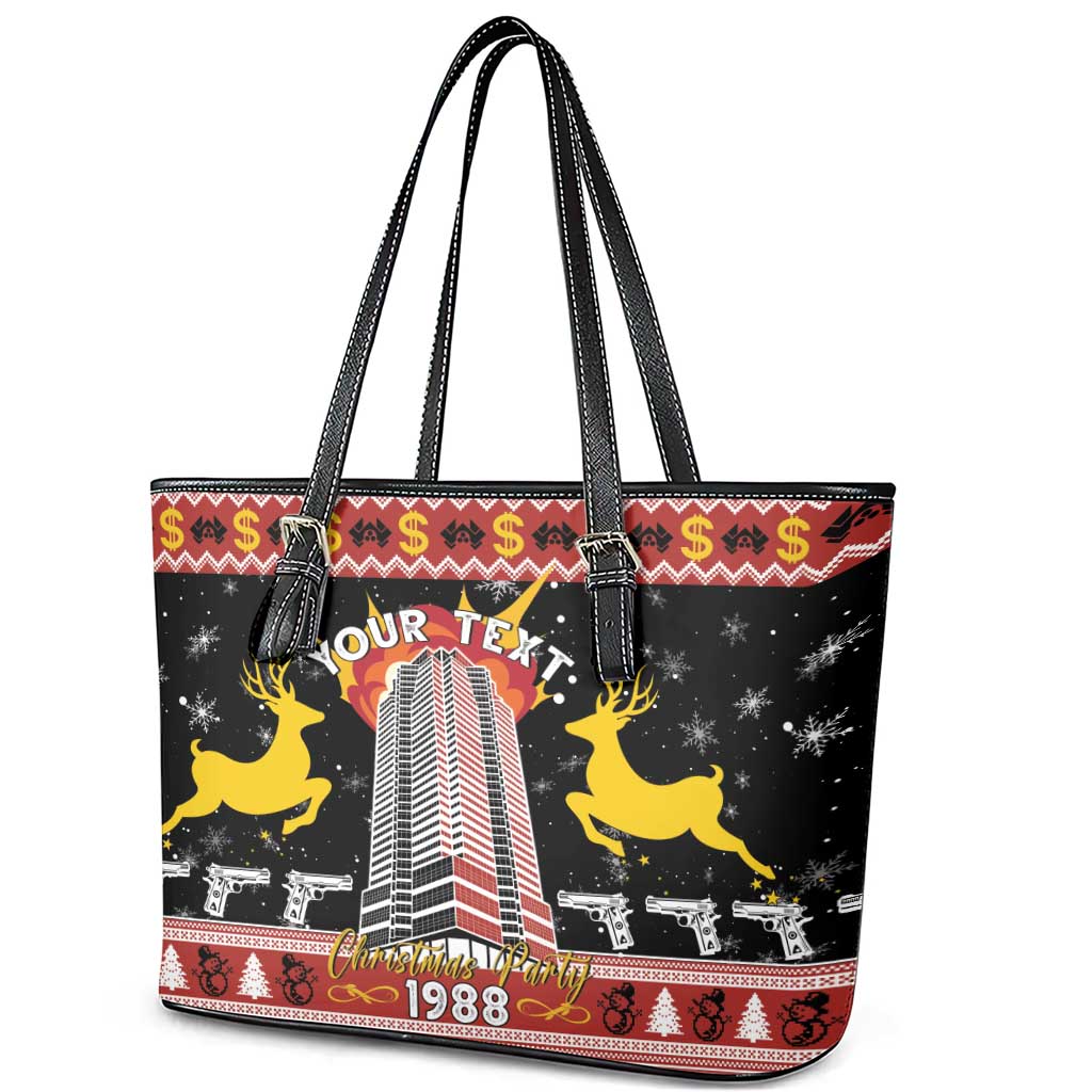 Personalized Nakatomi Plaza Leather Tote Bag Christmas Party 1988 - Wonder Print Shop