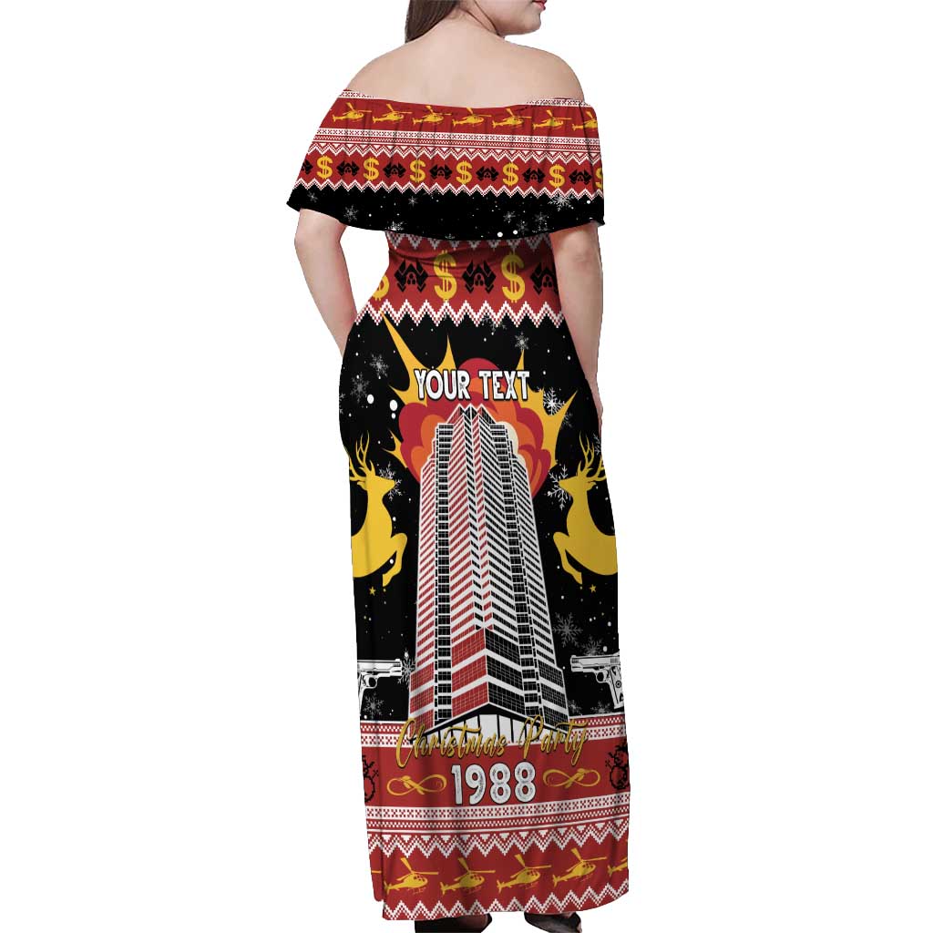 Personalized Nakatomi Plaza Off Shoulder Maxi Dress Christmas Party 1988 - Wonder Print Shop
