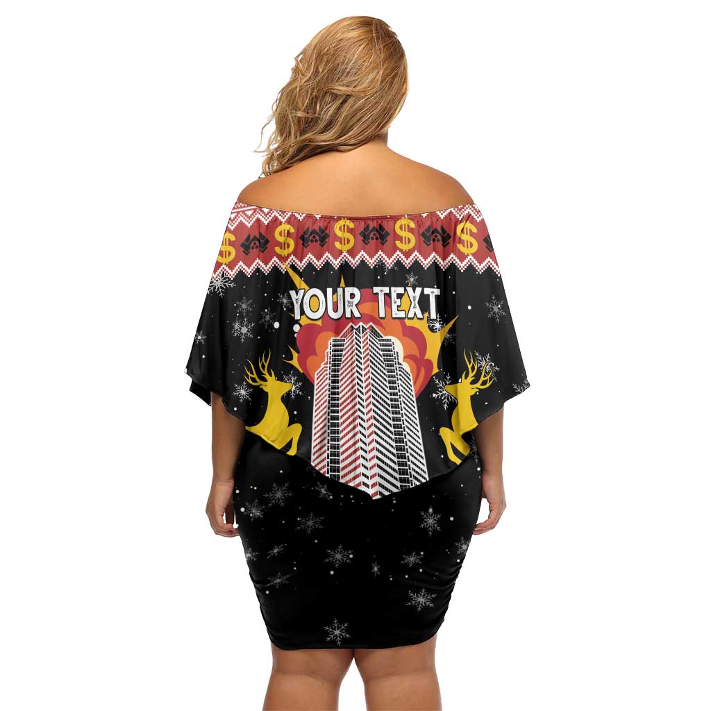 Personalized Nakatomi Plaza Off Shoulder Short Dress Christmas Party 1988 - Wonder Print Shop