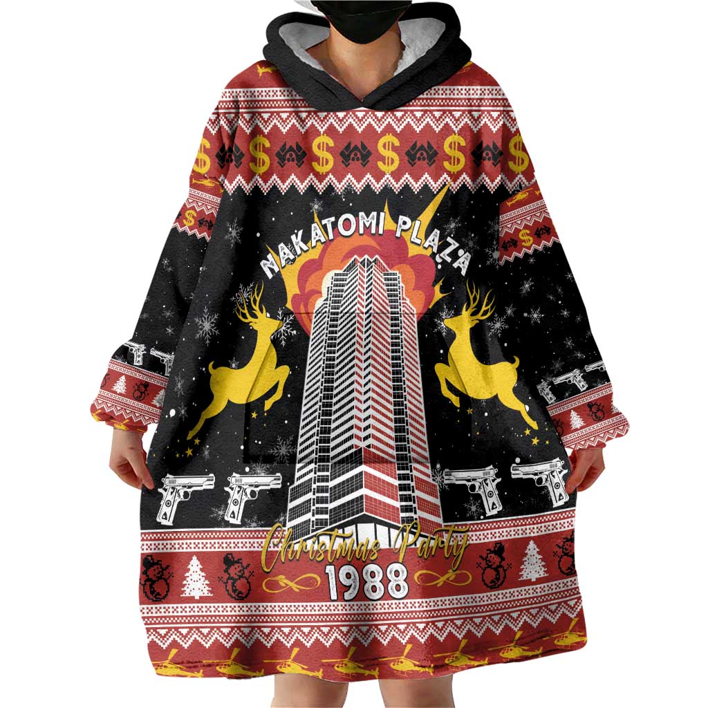 Personalized Nakatomi Plaza Wearable Blanket Hoodie Christmas Party 1988 - Wonder Print Shop