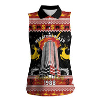 Personalized Nakatomi Plaza Women Sleeveless Polo Shirt Christmas Party 1988 - Wonder Print Shop