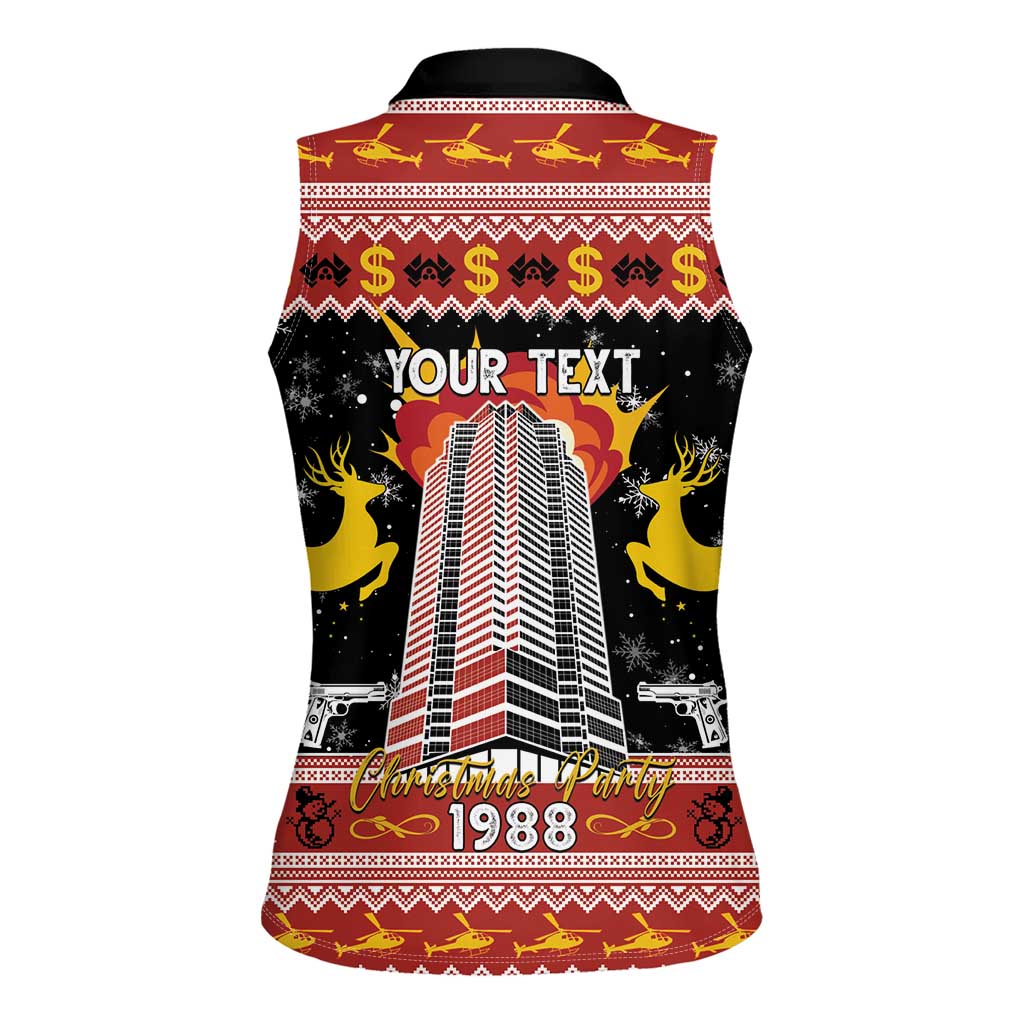 Personalized Nakatomi Plaza Women Sleeveless Polo Shirt Christmas Party 1988 - Wonder Print Shop