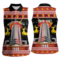 Personalized Nakatomi Plaza Women Sleeveless Polo Shirt Christmas Party 1988 - Wonder Print Shop