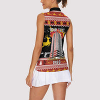 Personalized Nakatomi Plaza Women Sleeveless Polo Shirt Christmas Party 1988 - Wonder Print Shop