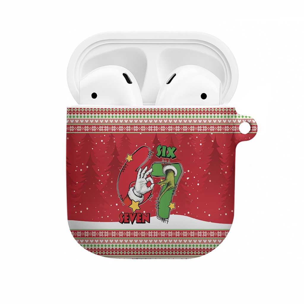 Funny Six Seven Meme Christmas AirPods Case Merry 67 Mas - Wonder Print Shop