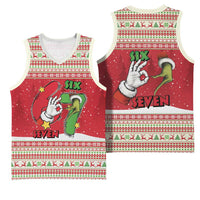 Funny Six Seven Meme Christmas Basketball Jersey Merry 67 Mas - Wonder Print Shop