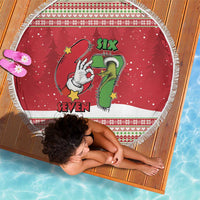 Funny Six Seven Meme Christmas Beach Blanket Merry 67 Mas - Wonder Print Shop