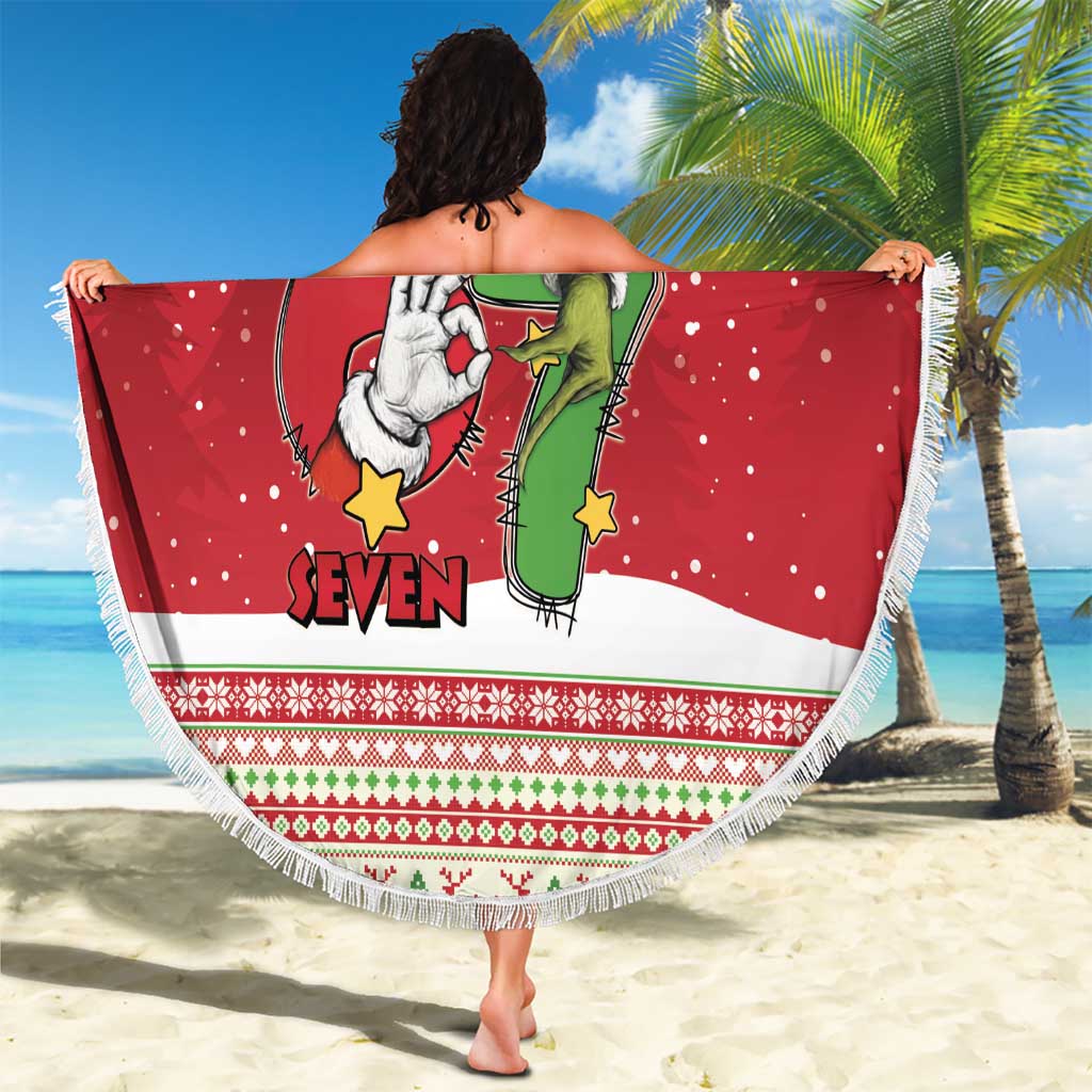 Funny Six Seven Meme Christmas Beach Blanket Merry 67 Mas - Wonder Print Shop