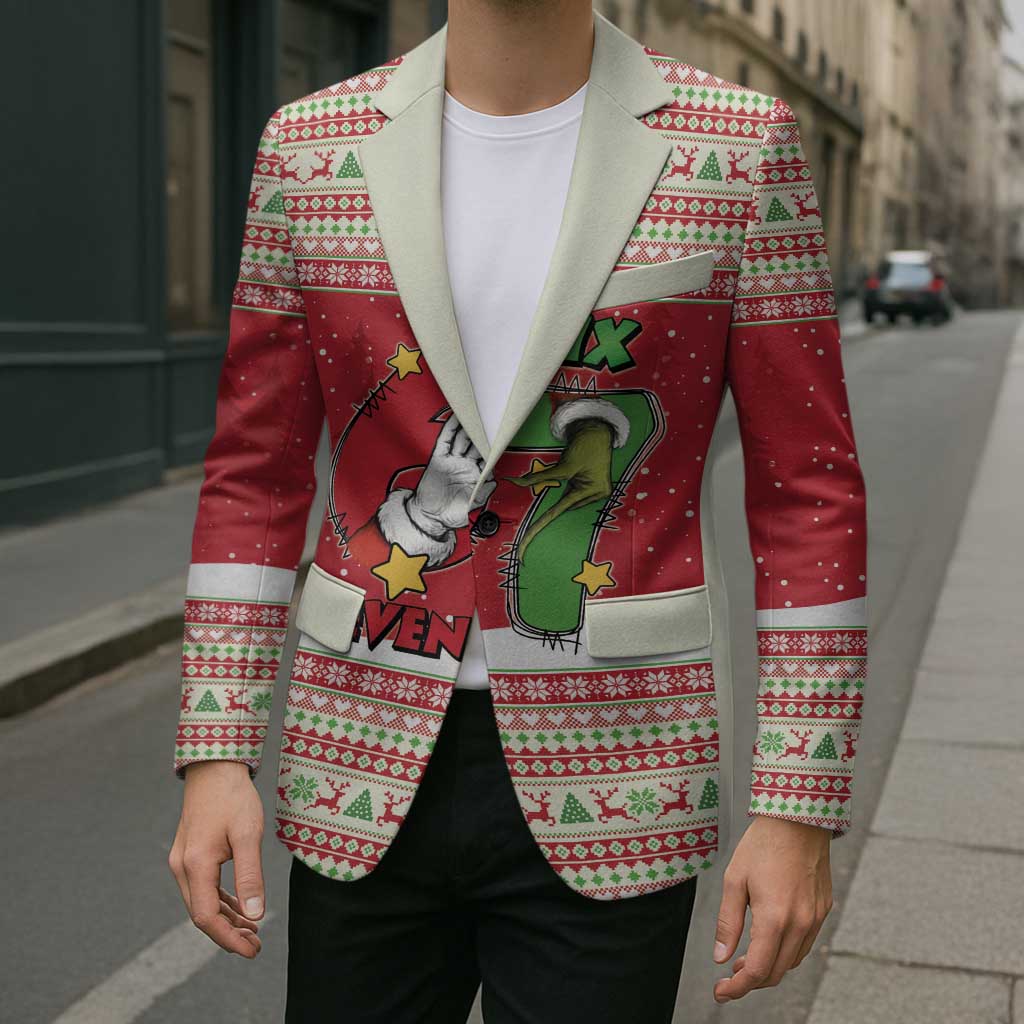 Funny Six Seven Meme Christmas Blazer Merry 67 Mas - Wonder Print Shop