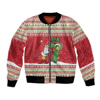 Funny Six Seven Meme Christmas Bomber Jacket Merry 67 Mas - Wonder Print Shop