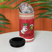 Funny Six Seven Meme Christmas 4 in 1 Can Cooler Tumbler Merry 67 Mas - Wonder Print Shop